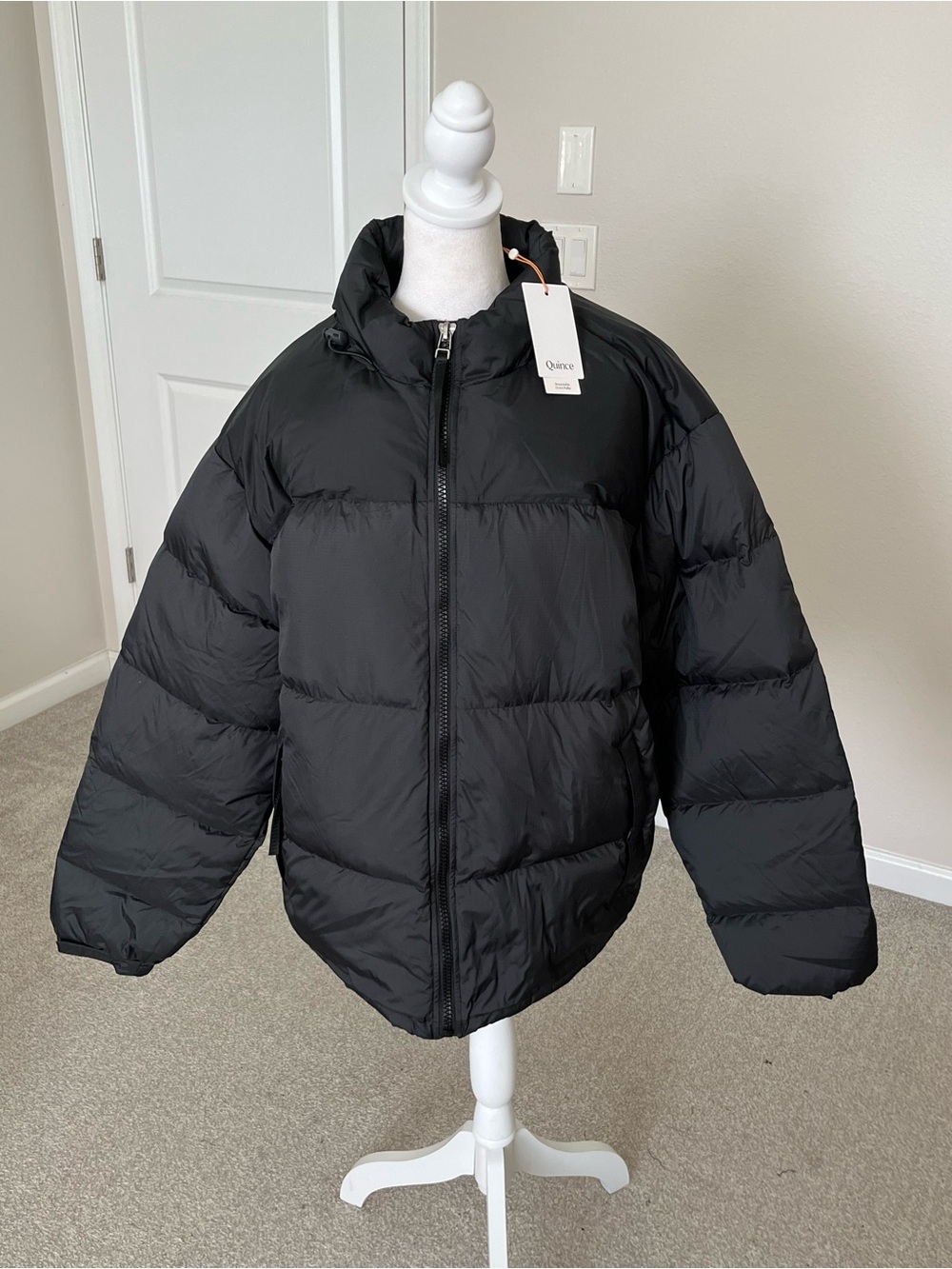 NWT Quince Responsible Down Black Men's Insulated Puffer Jacket Size XXL